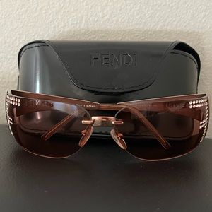 FENDI Vintage Y2K Pink/Rose Gold sunglasses